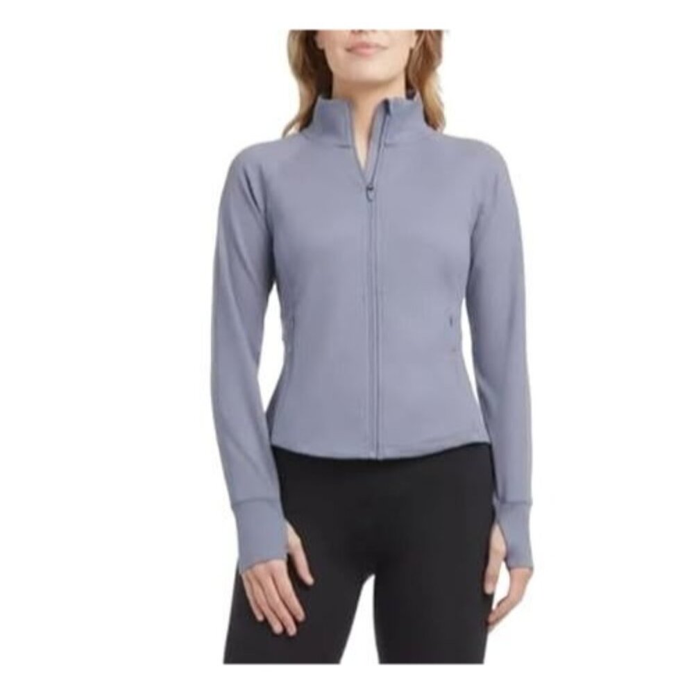 Jockey XS Yoga Jacket Tulip Hem Athletic Running Pockets Activewear Thumb Hole